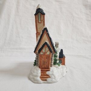 Charming Holiday Village Church Figurine